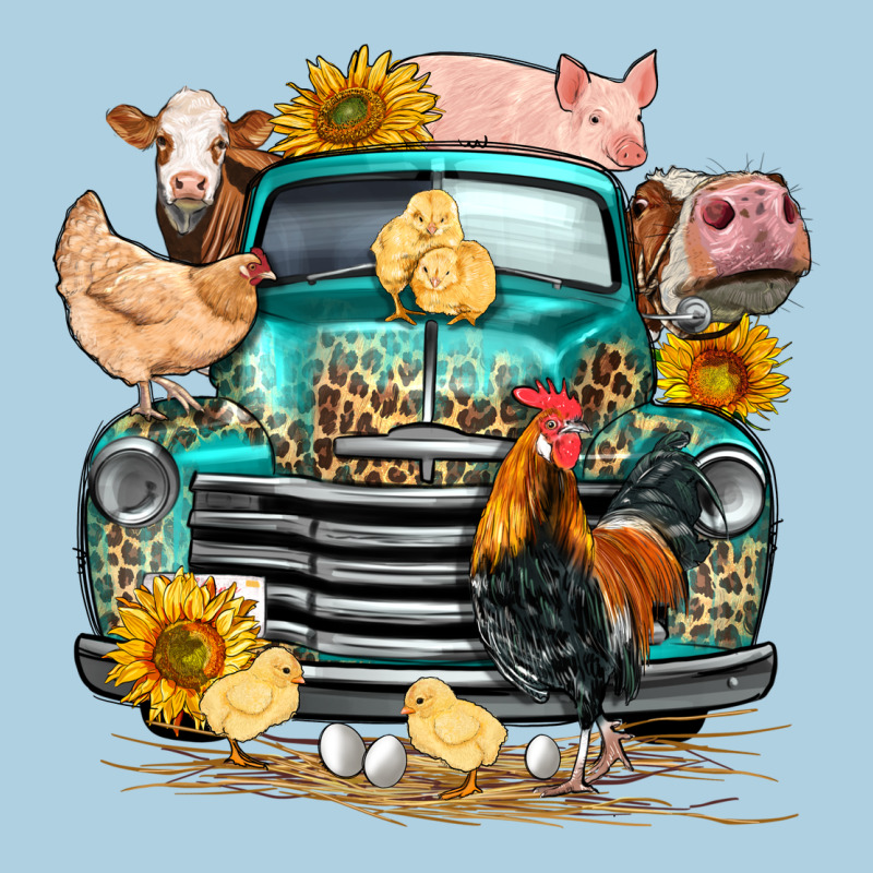 Farm Truck Farm Animals Premium Hoodie by FaDigitalArtStudio | Teevron