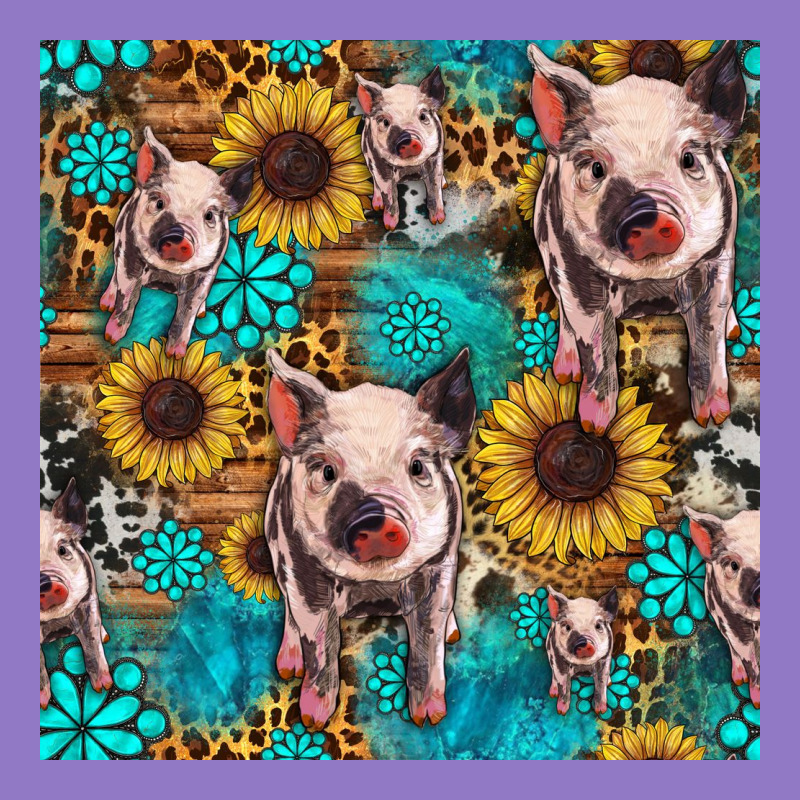 Cute Pig With Patches Seamless Pattern Urban Hoodie by HRA Design Shop | Teevron