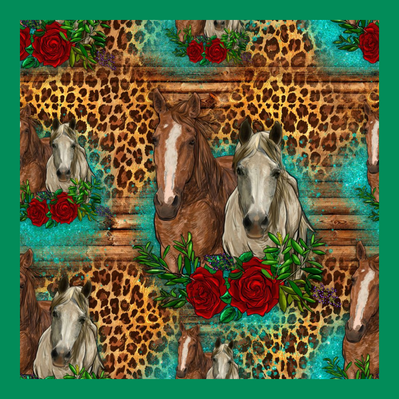 Horses With Roses Seamless Pattern Urban Hoodie by HRA Design Shop | Teevron
