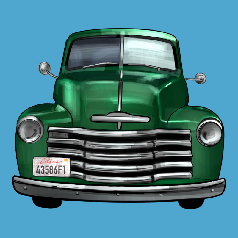Western Green Truck Front View Premium Hoodie by FaDigitalArtStudio | Teevron