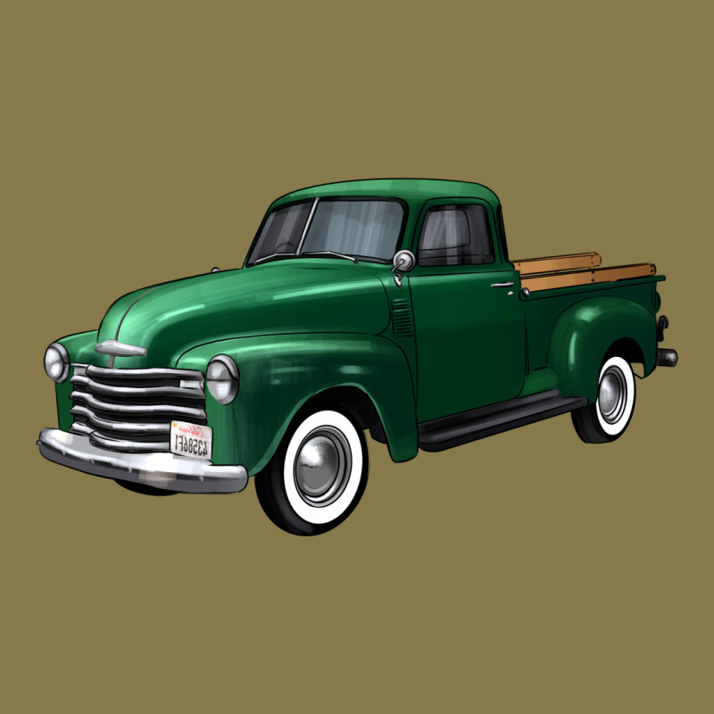 Western Green Truck Right 34 View Premium Hoodie by FaDigitalArtStudio | Teevron