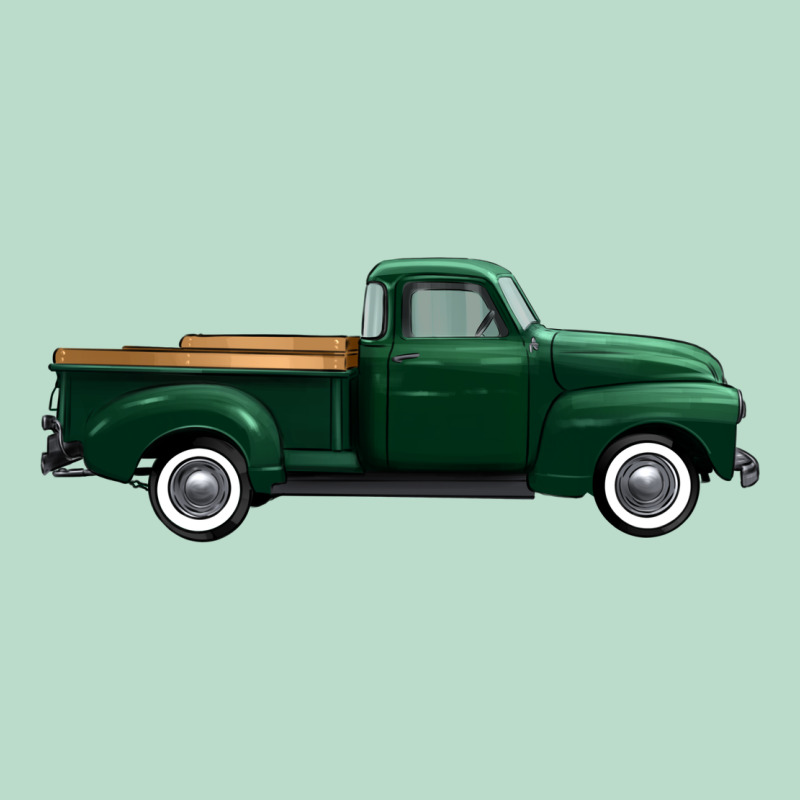 Western Green Truck Right Side View 1 Premium Hoodie by FaDigitalArtStudio | Teevron