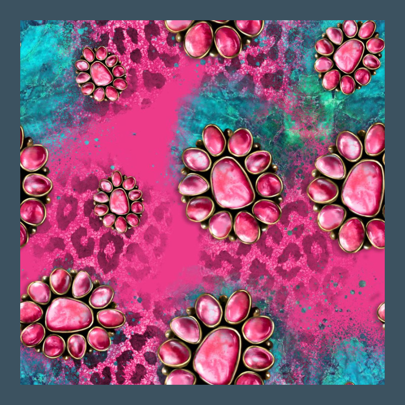 Pink Turquoise Gemstoes Seamless Pattern Urban Hoodie by HRA Design Shop | Teevron