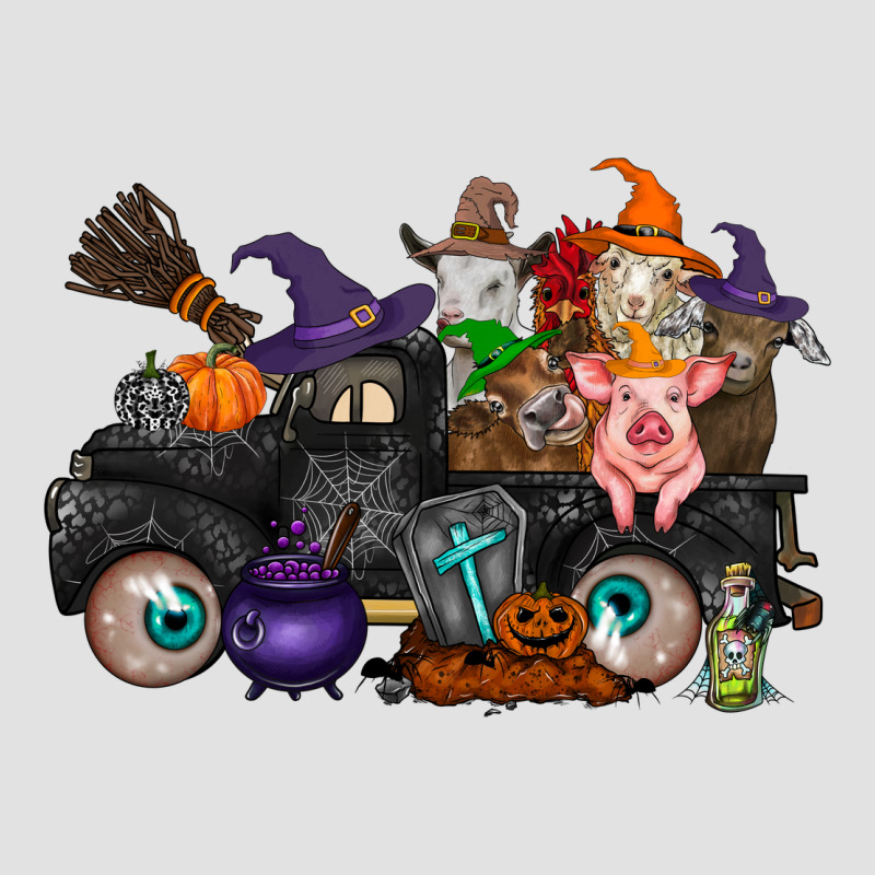 Halloween Farm Animals Truck Premium Hoodie by RacoonDesign | Teevron