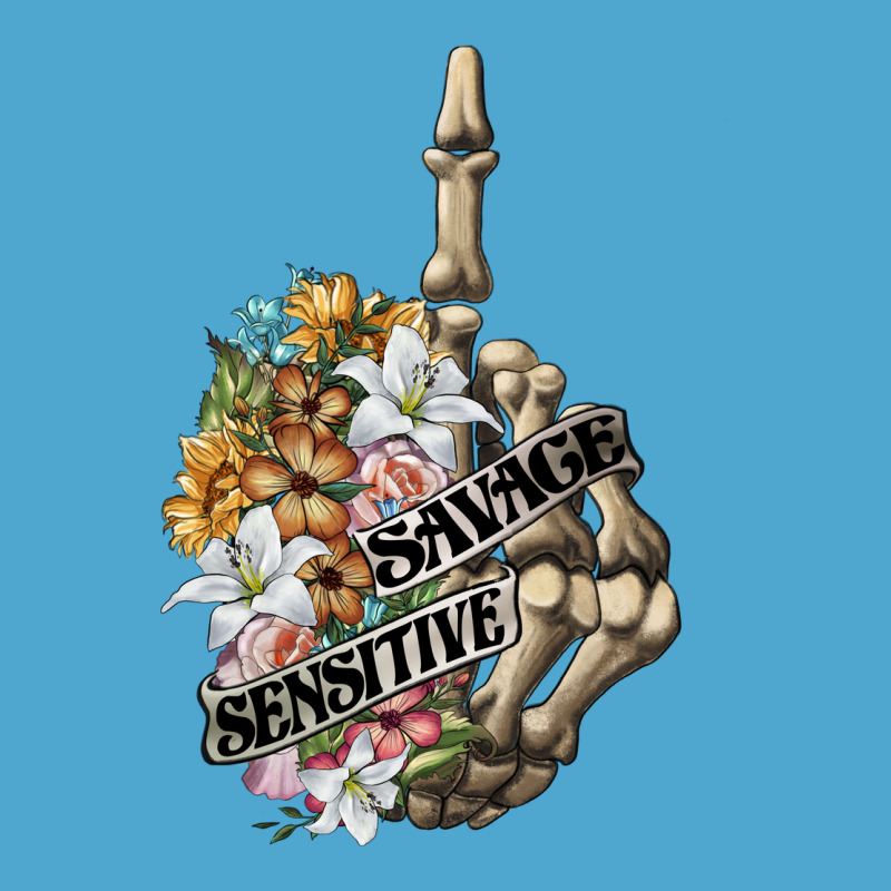 Sensitive Savage Skeleton Middle Finger Premium Hoodie by FaDigitalArtStudio | Teevron