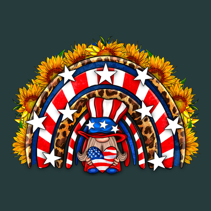 Usa Gnome Sunflower Rainbow Premium Hoodie by HRA Design Shop | Teevron