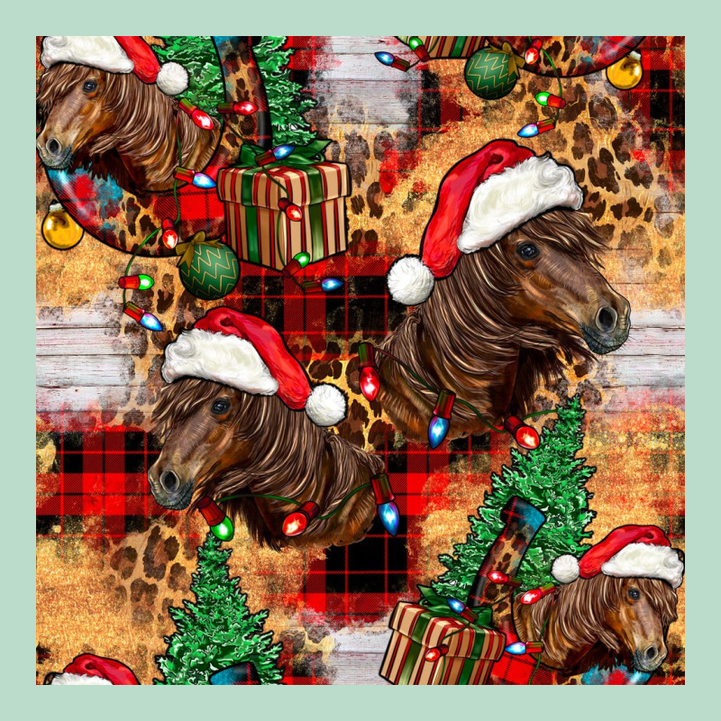 Christmas Horse Leopard Tartan Premium Hoodie by FaDigitalArtStudio | Teevron