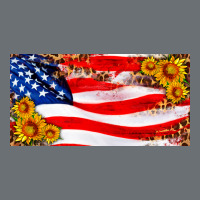 Usa Flag And Sunflower License Plate Premium Hoodie | Teevron
