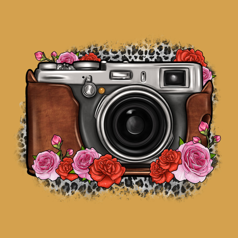 Rose Grey Leopard Vintage Camera Urban Hoodie by FaDigitalArtStudio | Teevron