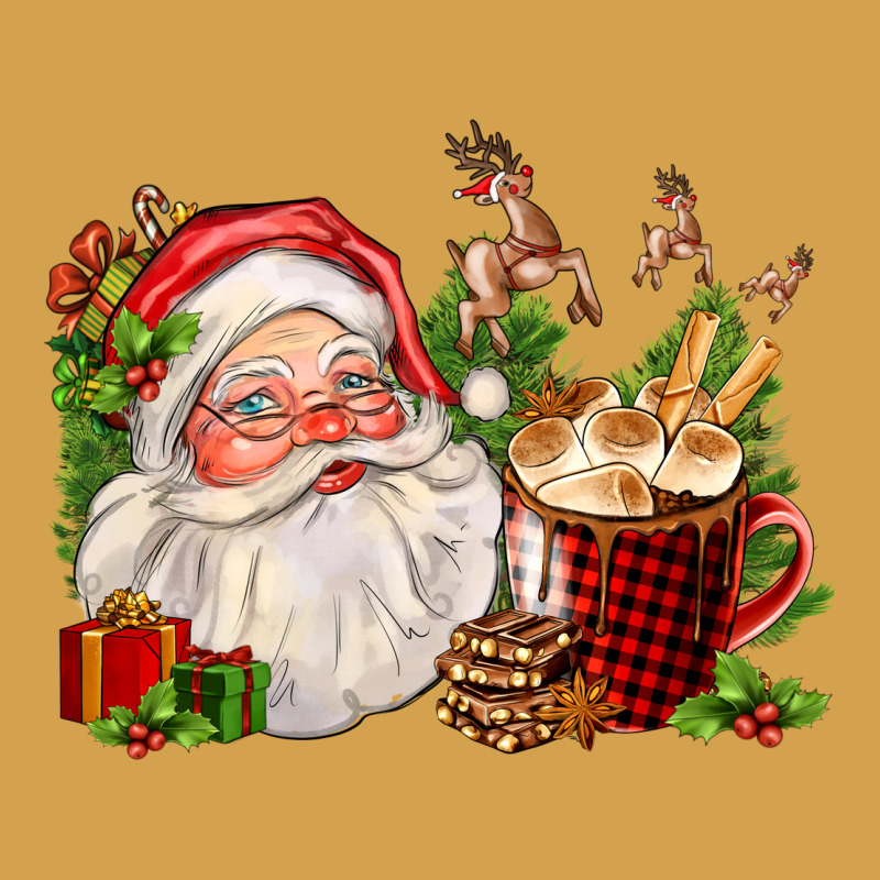 Santa And Hot Cocoa Cup Urban Hoodie by FaDigitalArtStudio | Teevron