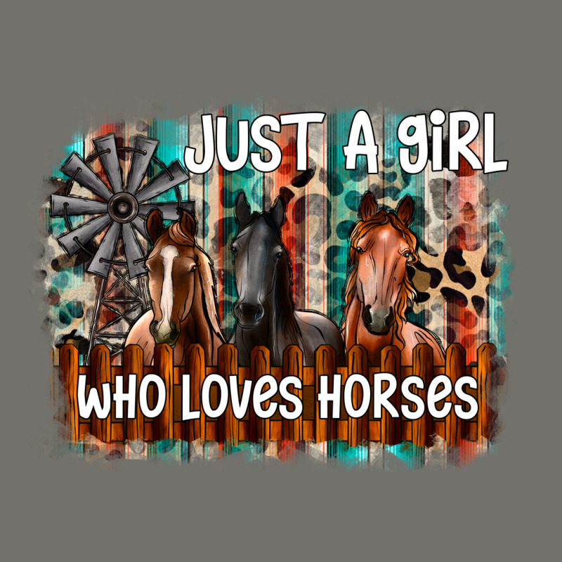 Just A Girl Who Loves Horses Premium Hoodie by CowhideDigitalArt | Teevron