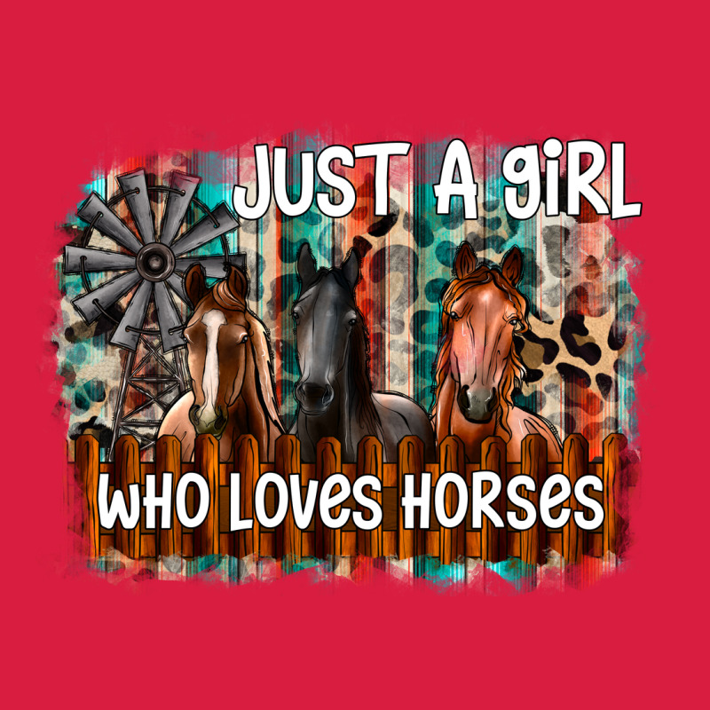 Just A Girl Who Loves Horses Premium Hoodie by CowhideDigitalArt | Teevron
