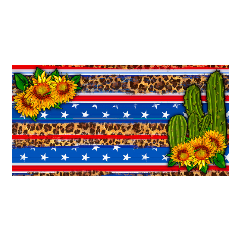 Usa Sunflower And Cactus License Plate Premium Hoodie by HRA Design Shop | Teevron