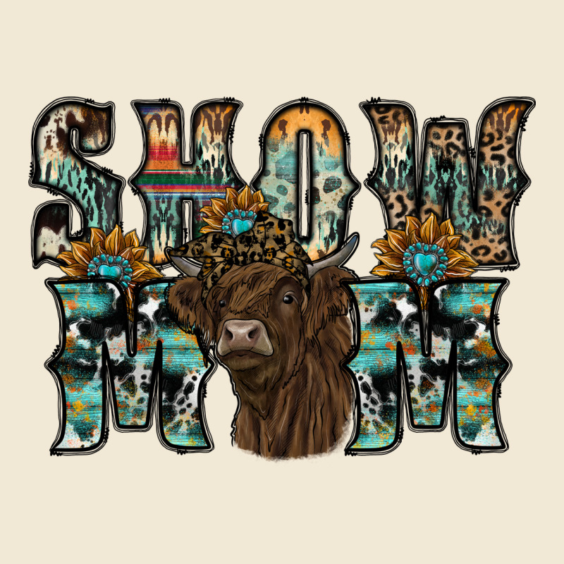 Show Mom Highland Cow Premium Tee by SublimationCraftShop | Teevron