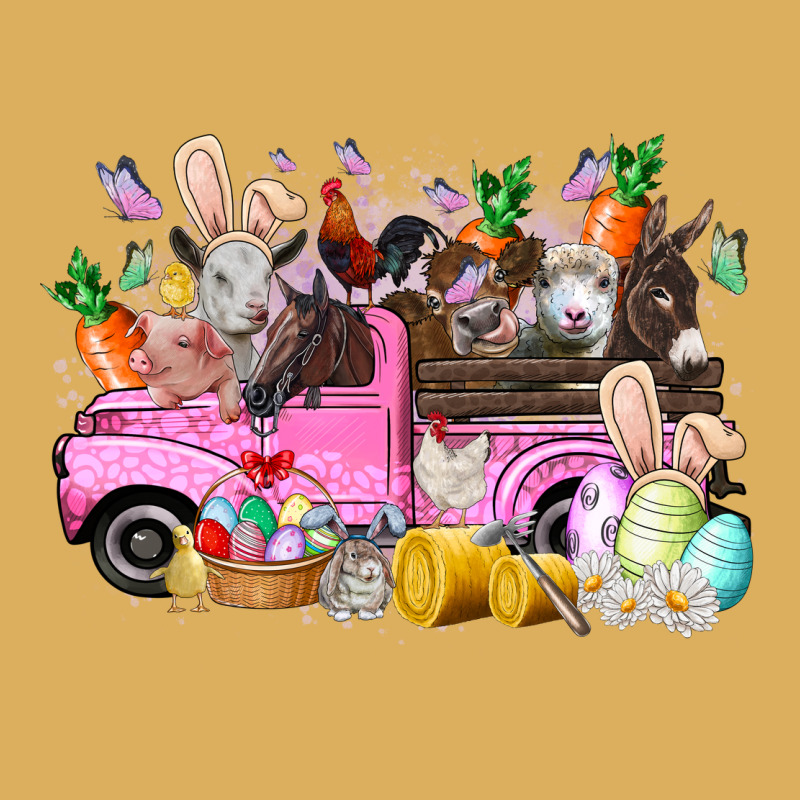 Easter Day Farm Animals Truck Premium Hoodie by RacoonDesign | Teevron