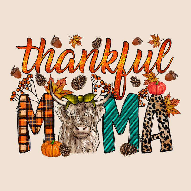 Thankful Mama Highland Cow Urban Hoodie by RacoonDesign | Teevron