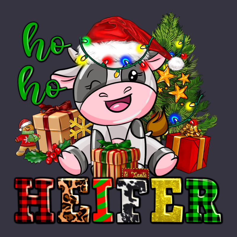 Ho Ho Heifer Little Cute Christmas Cow Vintage Hoodie by AdoDesignShop | Teevron
