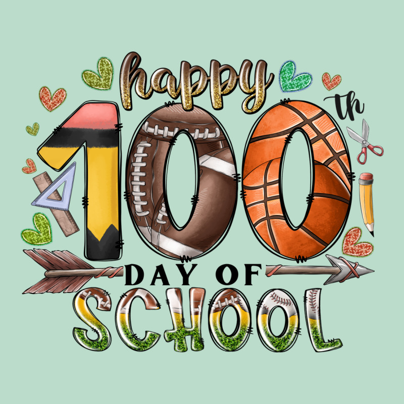 Happy 100 Americana Football Basketball Day Of Sch Premium Hoodie by RacoonDesign | Teevron