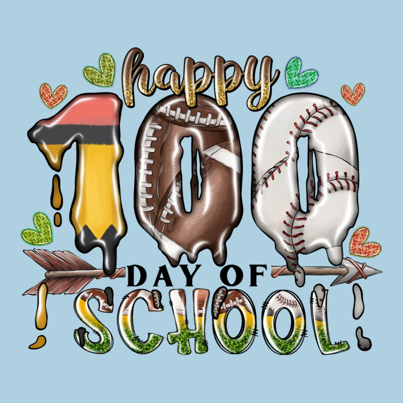 Happy 100 Day Of School American Football Baseball Premium Hoodie by RacoonDesign | Teevron