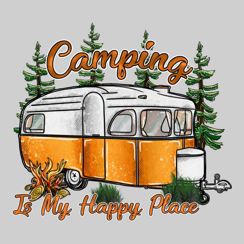 Camping Is My Happy Place Premium Tee by SublimationCraftShop | Teevron