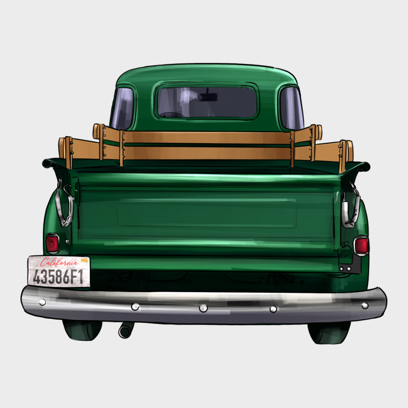 Western Green Truck Back View Urban Hoodie by FaDigitalArtStudio | Teevron