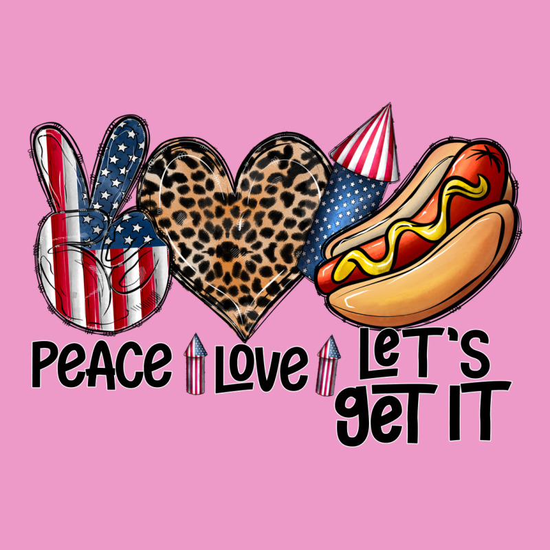 Peace Love Let's Get It Urban Hoodie by CowhideDigitalArt | Teevron
