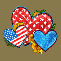 Usa Flag Hearts With Sunflower Premium Hoodie | Teevron