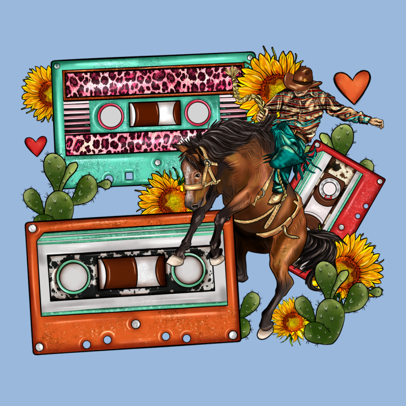 Rodeo Sunflower Cactus Cassette Premium Hoodie by FaDigitalArtStudio | Teevron