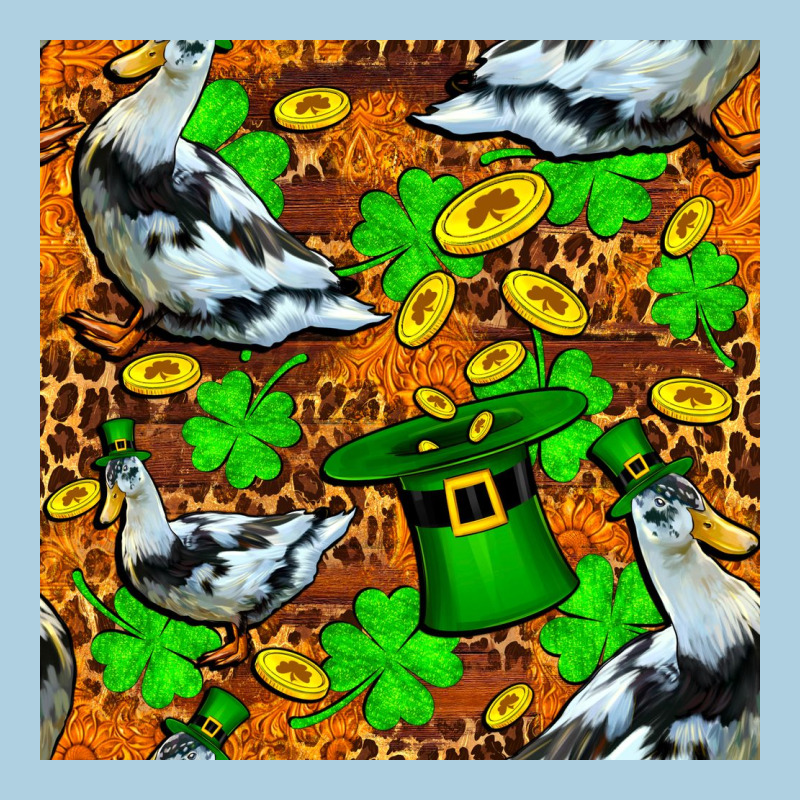 St Patricks  Duck With Leprechaun Hat  Seamless Premium Hoodie by FaDigitalArtStudio | Teevron