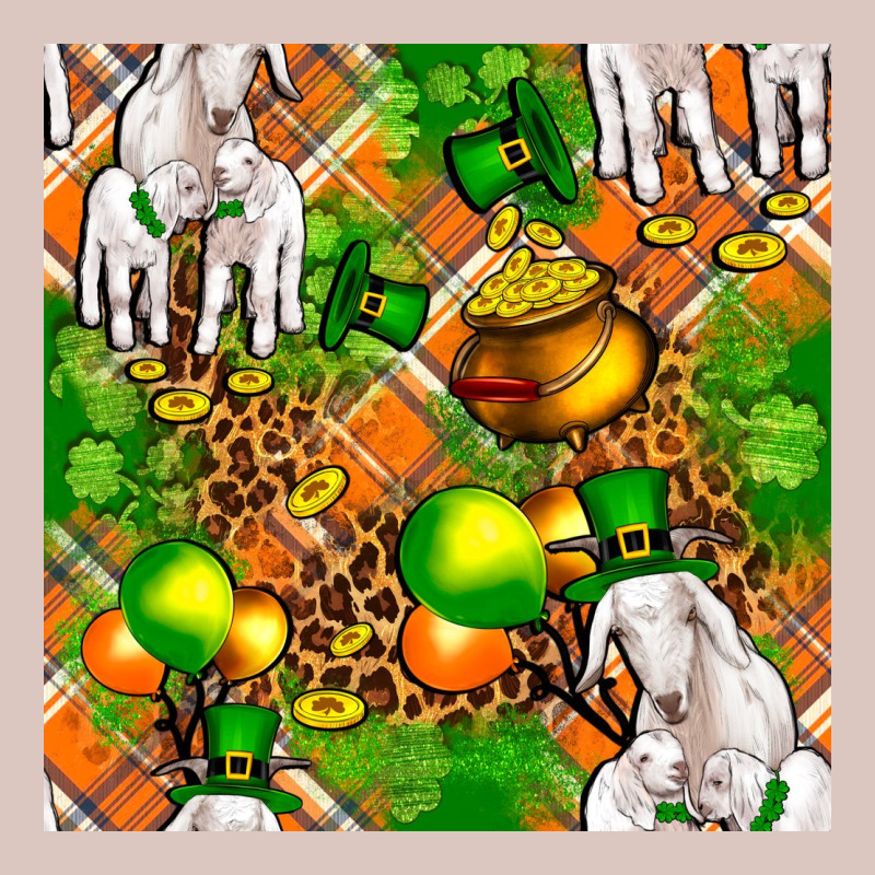 St Patricks  Goat Family With Balloons Seamless Premium Hoodie by FaDigitalArtStudio | Teevron