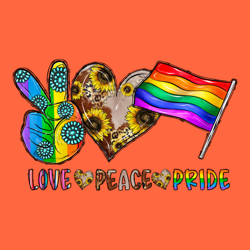 Peace Love Pride Premium Hoodie by CowhideDigitalArt | Teevron