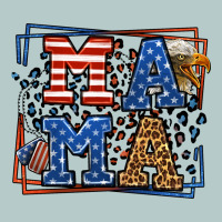 Army Veteran Mama Leopard Frame 4th Of July Heavy Core Tee | Teevron