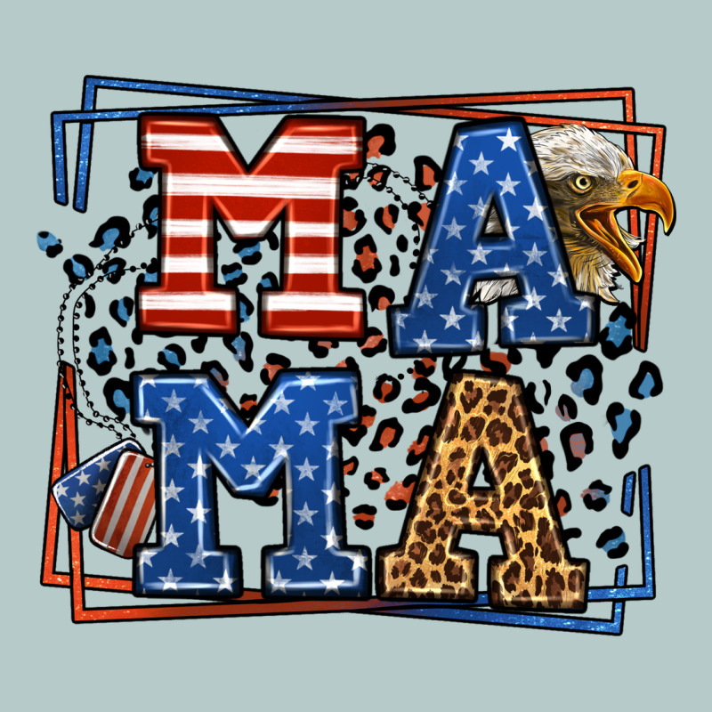 Army Veteran Mama Leopard Frame 4th Of July Heavy Core Tee by LillyAllenDesigns | Teevron