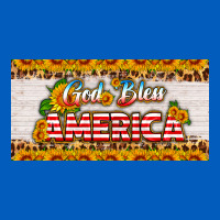 God Bless America Sunflower License Plate Urban Hoodie | Teevron