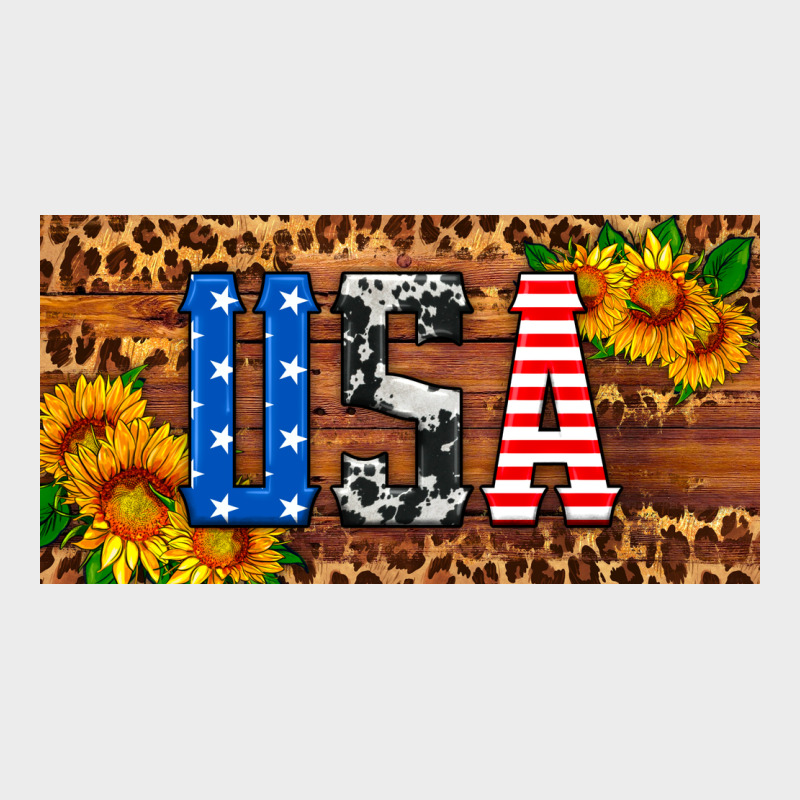 Usa Sunflowers License Plate Urban Hoodie by HRA Design Shop | Teevron