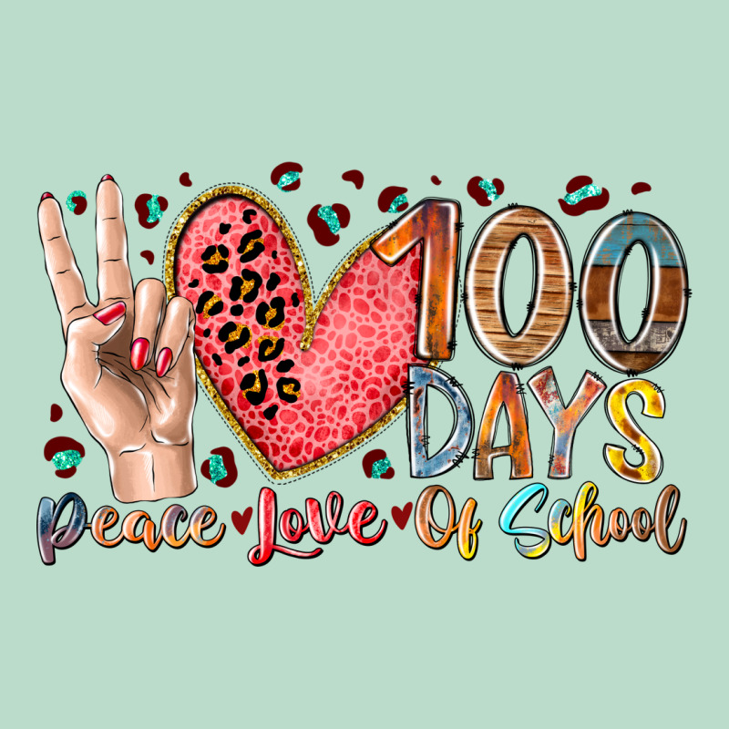 Peace Love 100 Days Of School Premium Hoodie by RacoonDesign | Teevron
