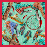 Pipe Tomahawk Dreamcatcher Headdress Seamless Patt Premium Hoodie | Teevron