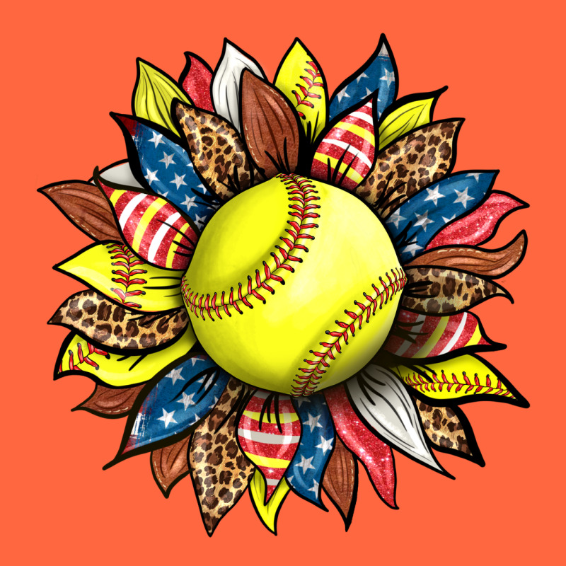 Softball Sunflower Premium Hoodie by HRA Design Shop | Teevron