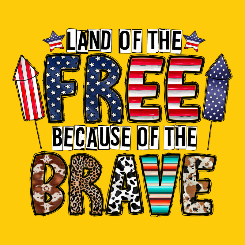 Land Of The Beacause Of The Brave Premium Hoodie by CowhideDigitalArt | Teevron