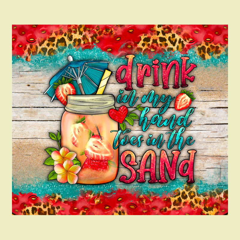 Drink In My Hand Toes In The Sand Tumbler Urban Hoodie by HRA Design Shop | Teevron
