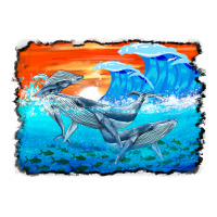humpback whale and wave background | Teevron