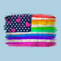 American Flag And Lgbt Flag  Background Premium Hoodie | Teevron