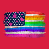 American Flag And Lgbt Flag  Background Premium Hoodie | Teevron