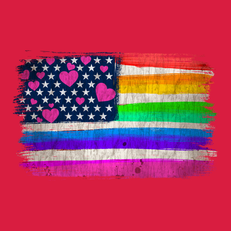 American Flag And Lgbt Flag  Background Premium Hoodie by HRA Design Shop | Teevron