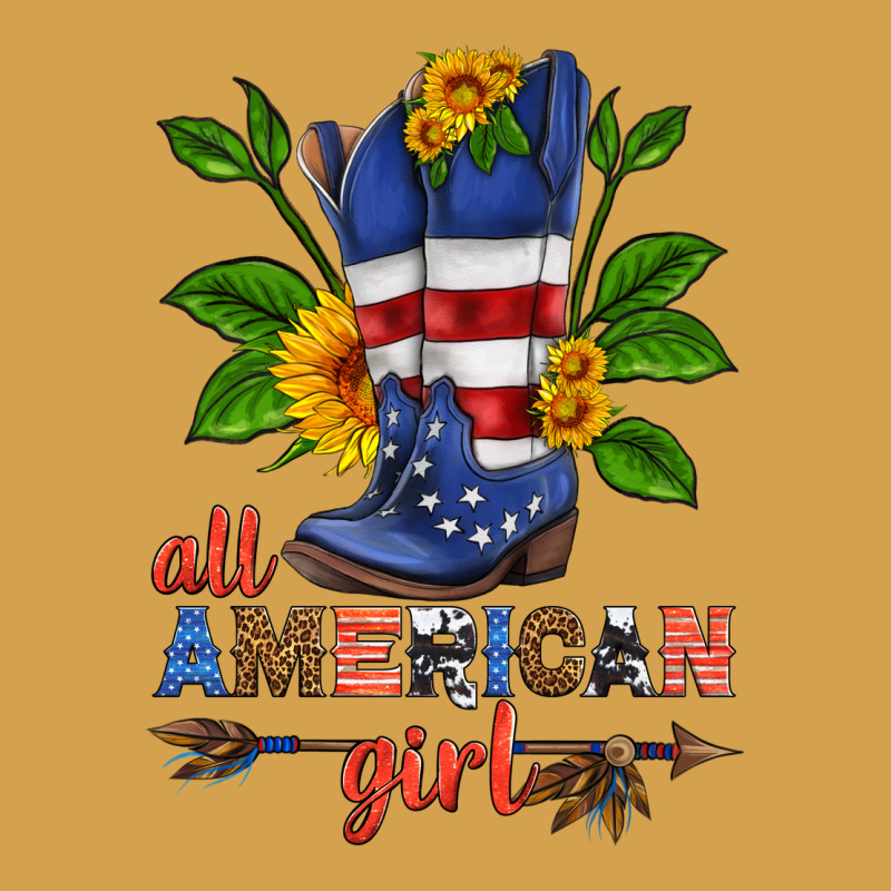 All American Girl Cowboy Boot With Sunflower Urban Hoodie by HRA Design Shop | Teevron