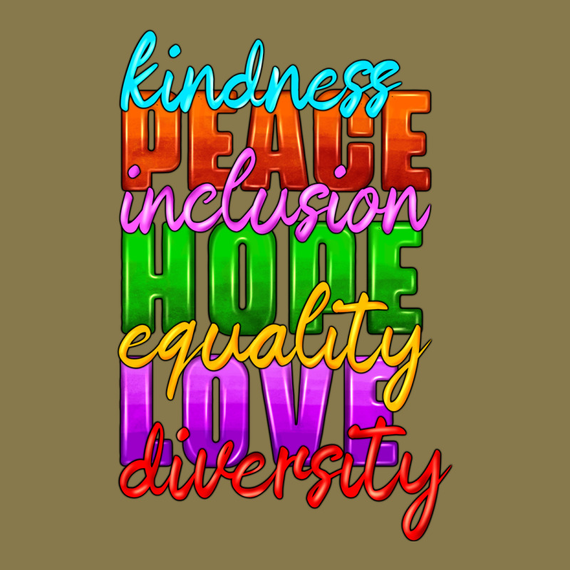 Kindness Peace Inclusion Hope Equality Love Diversity Premium Hoodie by HRA Design Shop | Teevron