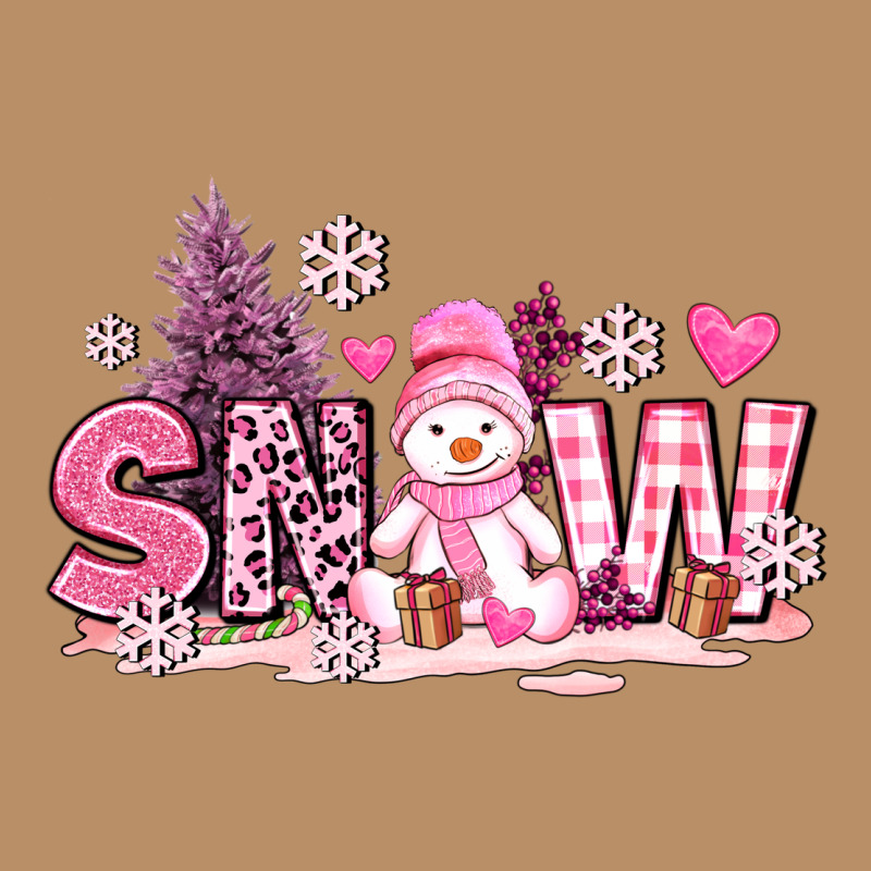 Pink Snowman And Snow Vintage Hoodie by AdoDesignShop | Teevron