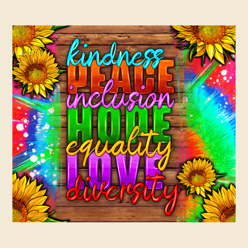 Kindness Peace Inclusion Hope Equality Love Diversity Premium Hoodie by HRA Design Shop | Teevron