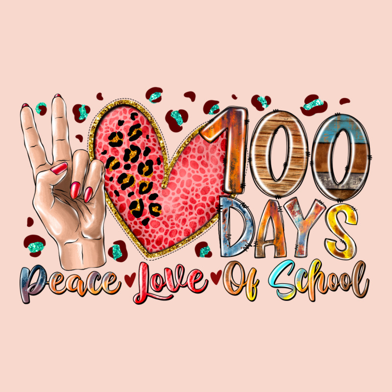 Peace Love 100 Days Of School Urban Hoodie by RacoonDesign | Teevron