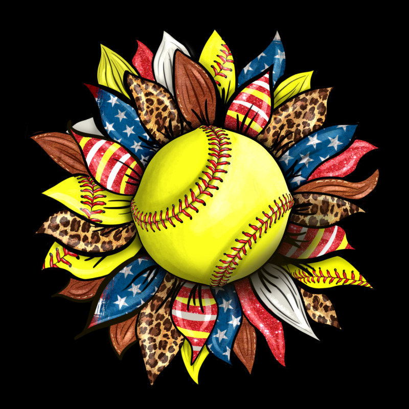 Softball Sunflower Urban Hoodie by HRA Design Shop | Teevron